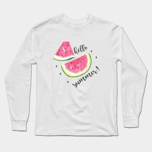 Hello Summer, watermelon! Long Sleeve T-Shirt